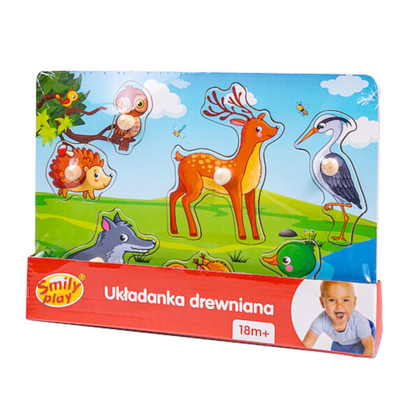 UKŁADANKA DREWNIANA Z UCHWYTAMI LAS