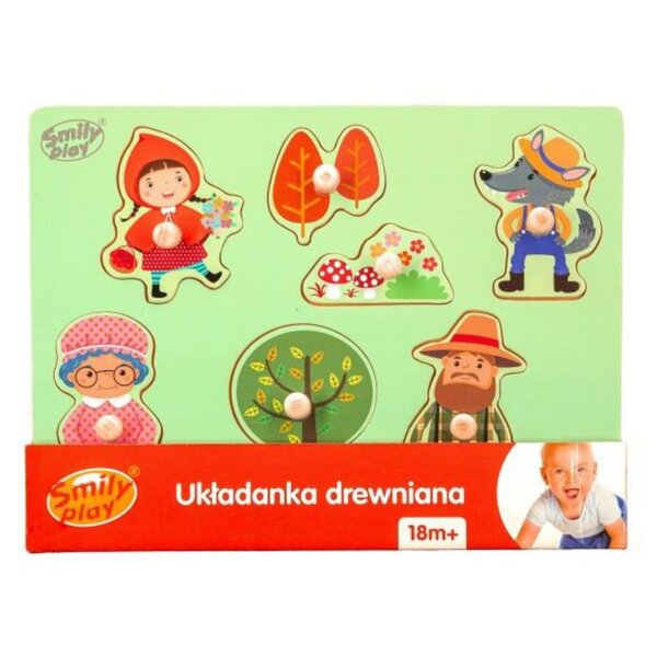 UKŁADANKA DREWNIANA Z UCHWYTAMI - BAJKI