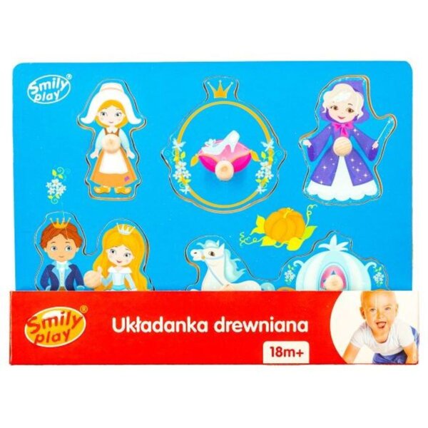UKŁADANKA DREWNIANA Z UCHWYTAMI - BAJKI